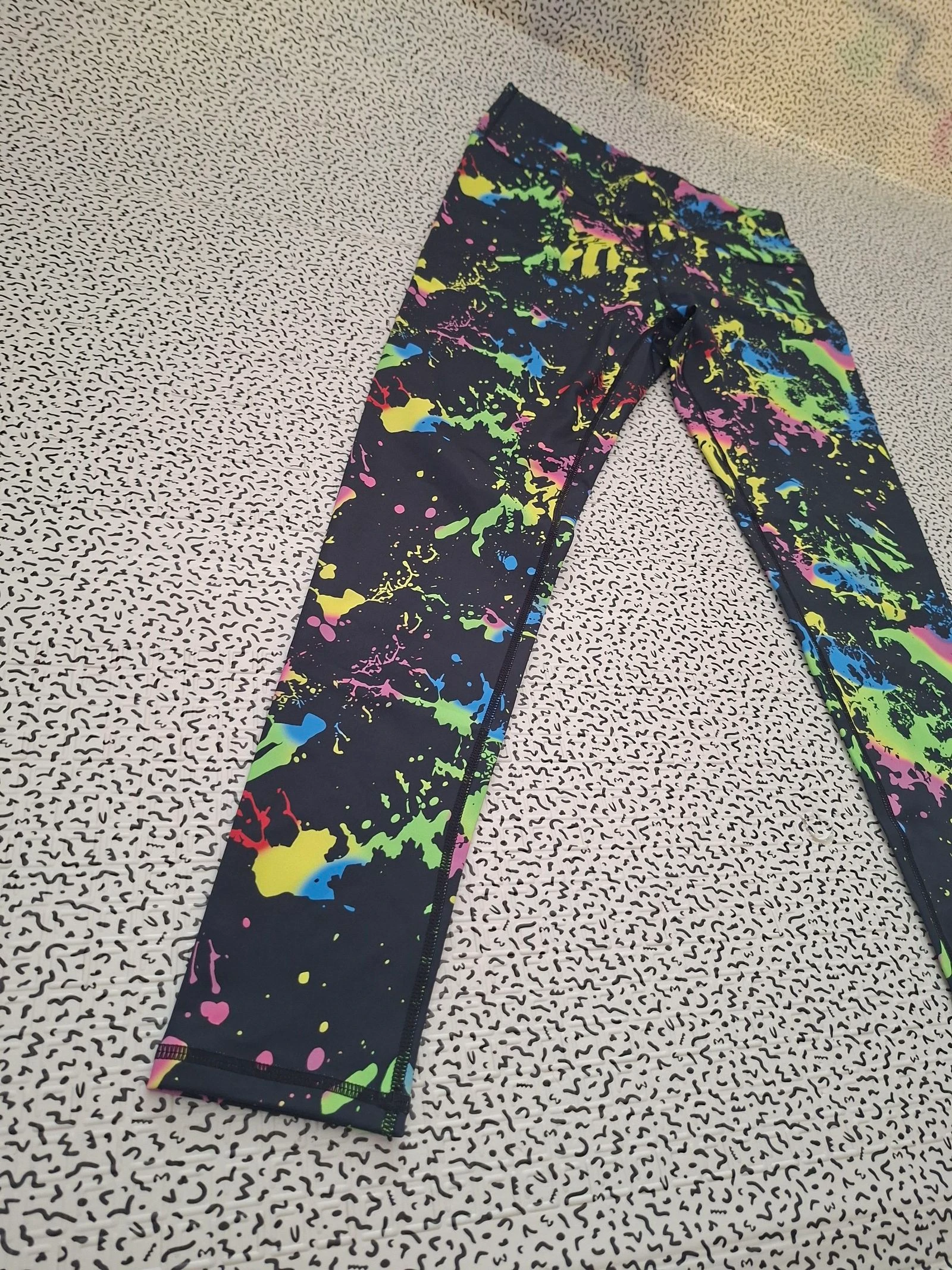 Legging de deporte mujer L negro multicolor talla alta fitness yoga running – photo 2